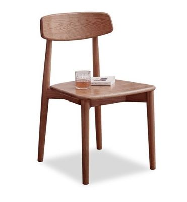 Poltrona da pranzo impilabile per ristorante moderno in legno massello in colore naturale