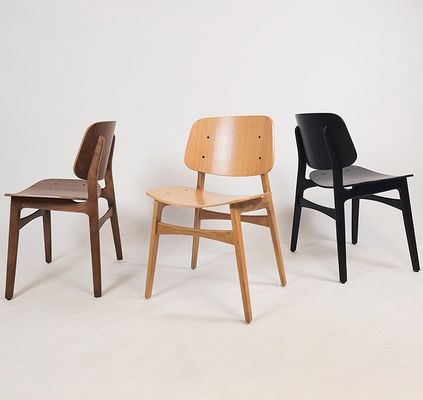 NO Piegato Disegni personalizzati Sedia da pranzo di lusso in legno massello nordico con telaio in legno di quercia bianco