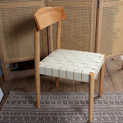 Sedile in legno massello intrecciato Sedile da pranzo Finitura di mobili laccati con disegni personalizzati per ristorazione