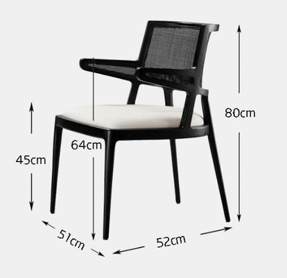Arredamento per la sala da pranzo Luxury Rattan Solid Wood PU Sedile in pelle Sedile da pranzo Per ristorante con e OEM Servizio accettato