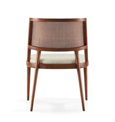 Arredamento per la sala da pranzo Luxury Rattan Solid Wood PU Sedile in pelle Sedile da pranzo Per ristorante con e OEM Servizio accettato