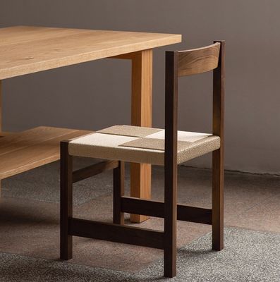 Colore naturale corda tessuta in legno massello sedile intrecciato sedile da pranzo sedile per ristorante con artigianalità squisita