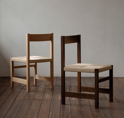 Colore naturale corda tessuta in legno massello sedile intrecciato sedile da pranzo sedile per ristorante con artigianalità squisita