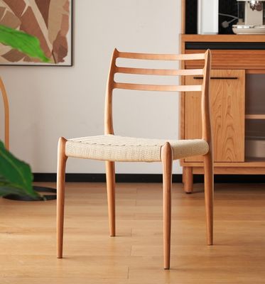 Vintage Luxury Hotel Arredamento per la casa Tessuto cordone in legno massello Sedile da pranzo per ristorante in disegni personalizzati