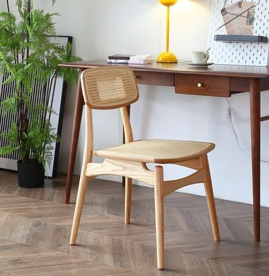 Arredamento per la sala da pranzo Vintage Hotel di lusso Ristorante Rattan naturale Legno massello Sedile da pranzo per eventi