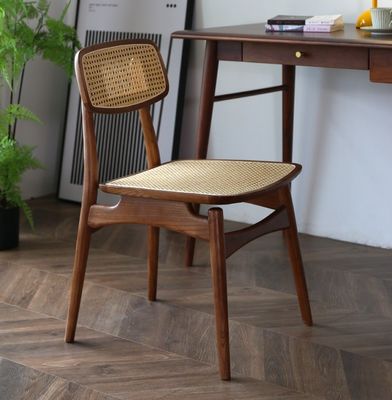 Arredamento per la sala da pranzo Vintage Hotel di lusso Ristorante Rattan naturale Legno massello Sedile da pranzo per eventi