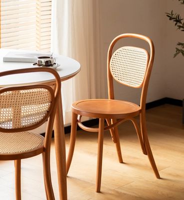 Sedile da pranzo di rotino naturale e legno massello con servizio OEM accettato