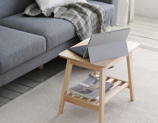 Disegni personalizzati Vintage Legno Massello Quadrato Tavolo da caffè W50*D35*H42CM per soggiorno