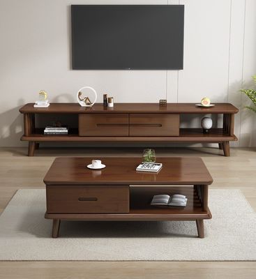 Moderno TV in legno massello Tavolo TV Stand Armadi per soggiorno Arredamento per la casa generale Finitura laccata