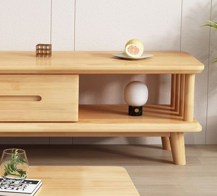 Moderno TV in legno massello Tavolo TV Stand Armadi per soggiorno Arredamento per la casa generale Finitura laccata