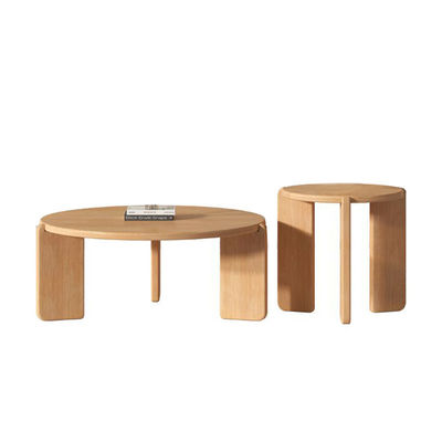 Servizio OEM accettato Personalizzare Moderno Tavolo in Legno Massello Set Rotondo Fine Tavolo Da Caffè Arredamento Da Soggiorno Tavolo laterale in legno