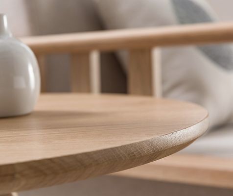 Tavolo da caffè in legno massello rotondo di design moderno per soggiorno W32/40/50*D32/40/50*H30/40/51CM