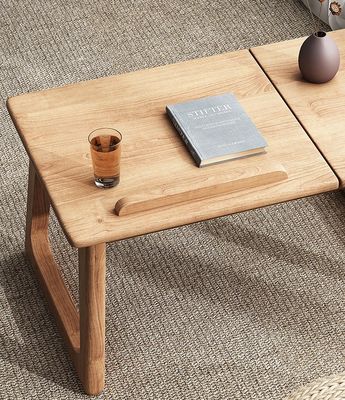 Personalizza il tavolo laterale in legno per l'apprendimento e i mobili del soggiorno senza piegare in colore naturale
