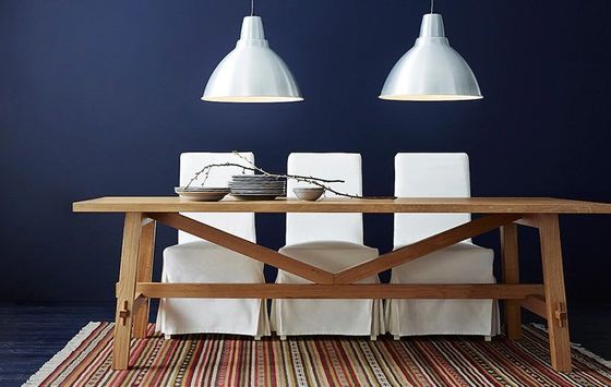 Tavolo da pranzo rettangolare in stile nordico per hotel e ristoranti Materiale in legno massello incluso