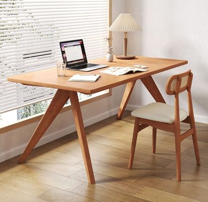 Nordic Direct Home Furniture Tavolo da pranzo rettangolare in legno massello per spazi da pranzo funzionali