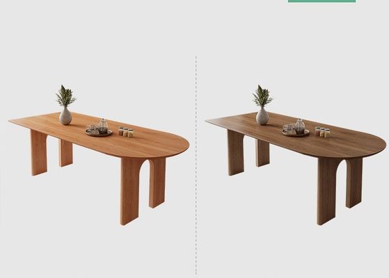 Arredamento domestico nordico moderno In legno massello Tavolo da pranzo rettangolare con noce