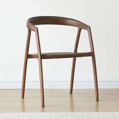 Posta Imballaggio Sedile da pranzo Disegno per ristorante Arredamento alberghiero Legno massello Moderno Noce Colore Dimensione W57*D53*H77CM