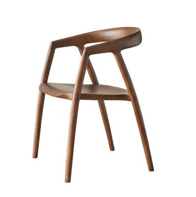 Posta Imballaggio Sedile da pranzo Disegno per ristorante Arredamento alberghiero Legno massello Moderno Noce Colore Dimensione W57*D53*H77CM