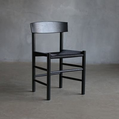 2023 Sedile in legno moderno tessuto a corda di quercia per arredi domestici in ristoranti alberghi caffè semplice conciso generale solido