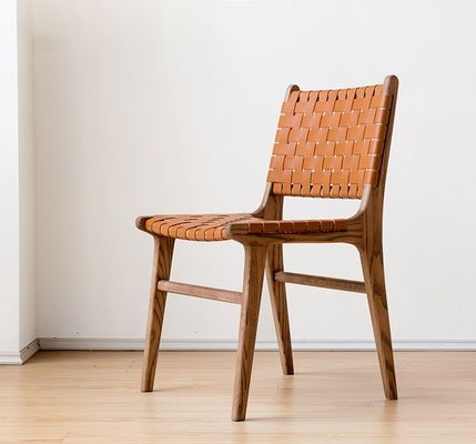 Imballaggio postale N Sedile in pelle in PU moderno e schiena Sedile da pranzo in legno con/senza appoggio braccio