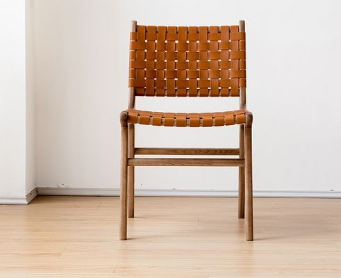 Imballaggio postale N Sedile in pelle in PU moderno e schiena Sedile da pranzo in legno con/senza appoggio braccio