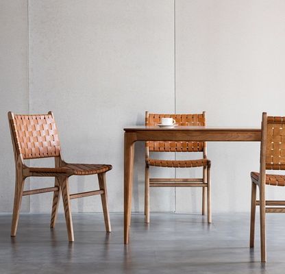 Imballaggio postale N Sedile in pelle in PU moderno e schiena Sedile da pranzo in legno con/senza appoggio braccio