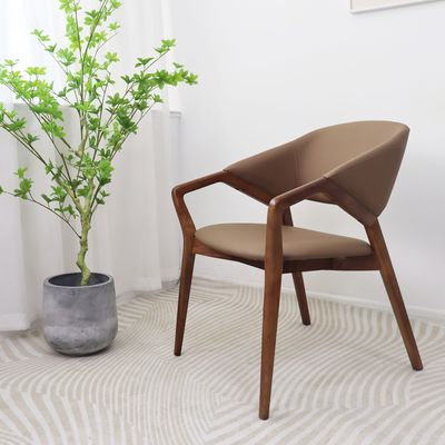 2023 Design Moderno Legno Massello PU Pelle Sala da pranzo Cattedra Ristorante per Arredamento Domiciliare Generale NO Piegato