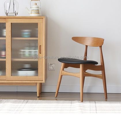 Colori personalizzati Legno massello dorso rotondo Sedile da pranzo nordico per hotel ristorante banchetto e casa in stile classico moderno