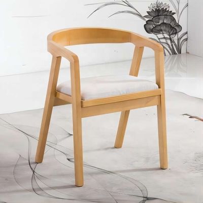 Mobili da ristorante Sedile da pranzo in legno stile nordico PU / tessuto in pelle imbottito Sedile in legno moderno per ristorante