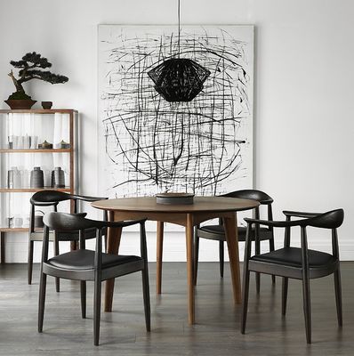 Sedile in pelle in PU Sedile da pranzo in legno W61*D55*H76CM per ristoranti di design nordico moderno nel 2023