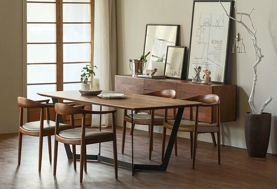 Sedile in pelle in PU Sedile da pranzo in legno W61*D55*H76CM per ristoranti di design nordico moderno nel 2023