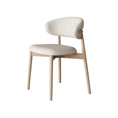 Moderna poltrona da pranzo in legno massello in PU per ristoranti e bar di design nordico 2023 Stile di design
