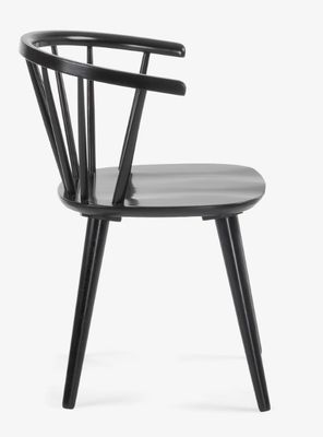 Moderna sedia da pranzo in legno massello Windsor W35*D37*H77CM per ottimizzare lo spazio da pranzo