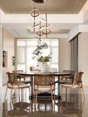 Ashwood Frame Nordic Design Moderno Legno Massello PU Pelle Rattan Sala da pranzo Seduta Ristorante 2023 per Cafè e Ristoranti