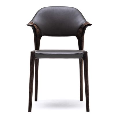 Migliora il tuo spazio da pranzo con sedie da pranzo in legno massello moderne italiane braccioli in pelle nera/marrone o velluto di pelle di cervo