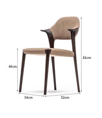 Migliora il tuo spazio da pranzo con sedie da pranzo in legno massello moderne italiane braccioli in pelle nera/marrone o velluto di pelle di cervo