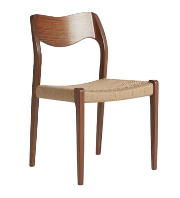 Arredamento del soggiorno Sedile da pranzo a cordone tessuto a mano in colore noce con telaio in legno massello