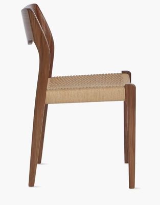 Arredamento del soggiorno Sedile da pranzo a cordone tessuto a mano in colore noce con telaio in legno massello