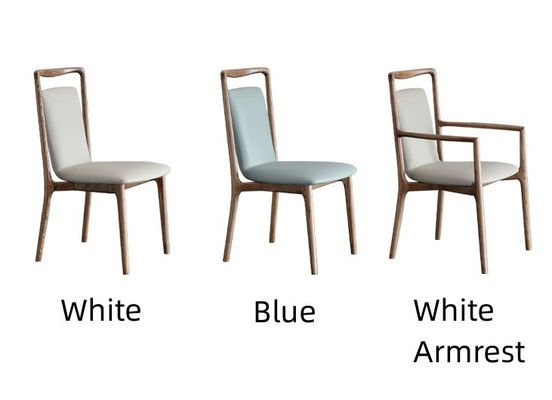 Home Arredamento Generale Design Italiano Moderno Legno Massello PU Pelle Sala da pranzo Sedia ristorante con appoggio braccio