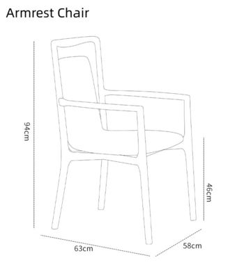 Home Arredamento Generale Design Italiano Moderno Legno Massello PU Pelle Sala da pranzo Sedia ristorante con appoggio braccio
