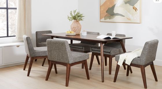 Imballaggio della posta Nordica struttura in legno moderno stoffa sedia da pranzo per ristorante hotel telaio in legno di gomma