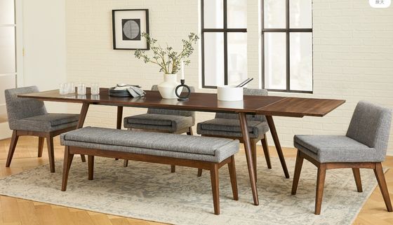 Imballaggio della posta Nordica struttura in legno moderno stoffa sedia da pranzo per ristorante hotel telaio in legno di gomma