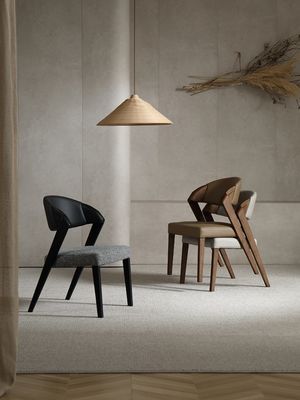 Arredamento per la sala da pranzo Italian Luxury Modern Design Sedile da caffè in legno Sedie impilate per una cucina sofisticata