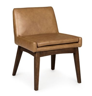 Sedile da pranzo da ristorante W57*D57*H76CM con telaio in legno massello e rivestimento in cuoio PU in stile nordico moderno