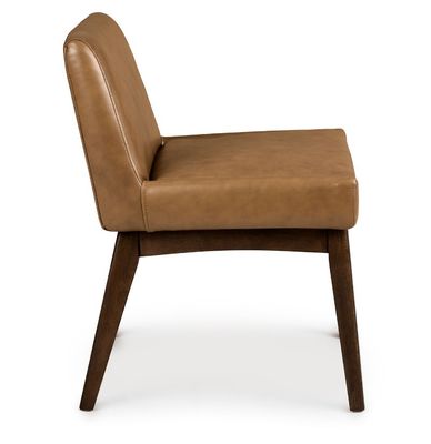 Sedile da pranzo da ristorante W57*D57*H76CM con telaio in legno massello e rivestimento in cuoio PU in stile nordico moderno