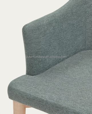 Home Arredamento in tessuto nordico rivestito in legno sedie da pranzo di lusso per hotel ristorante banchetto