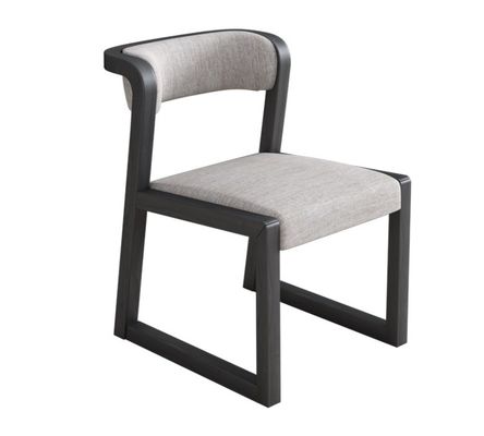 Poltrona in legno PU in cuoio/cotone e lino W56*D51*H71CM per sala da pranzo Ristorante in stile nordico moderno senza piegatura