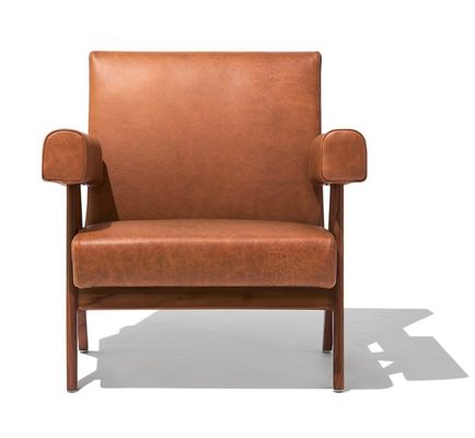 Leisure Lounge Divano in legno massello Sedile con telaio in pelle PU e in legno di cenere personalizzato