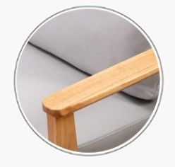 Sofà robusto per mobili da soggiorno Set con pelle in legno moderno in grigio/bianco/azzurro/marrone e design robusto