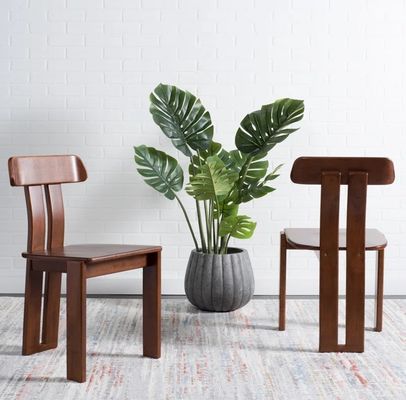 Sedie da pranzo in legno massello Arredamento vintage a schiena alta per la collezione di case moderne